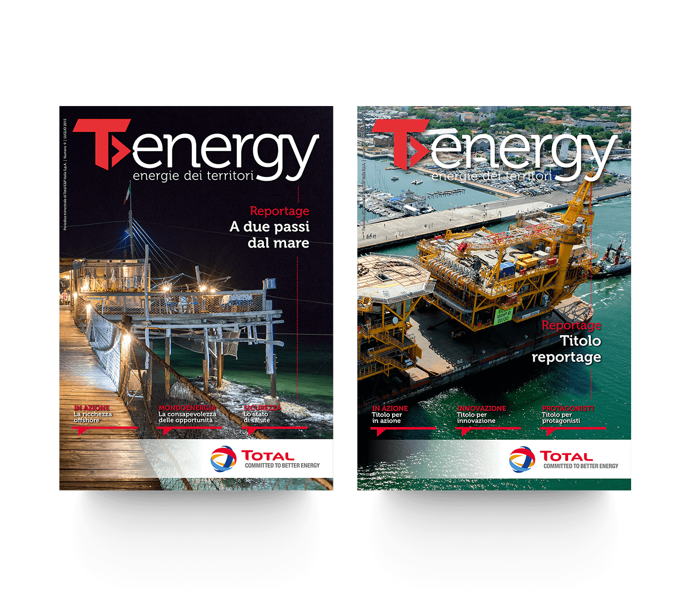 Immagini di copertine della rivista T-Energy